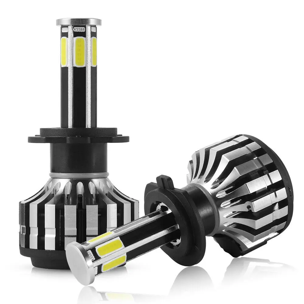 2 шт. 4300K Автомобильные фары H7 LED H4 H1 H11 H8 H13 9006 9007 55 Вт 8000K 12 в COB дальний/ближний свет