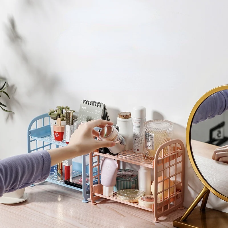 Пластиковая Полка для хранения ванной комнаты новинка 2 этапа свободная стойка