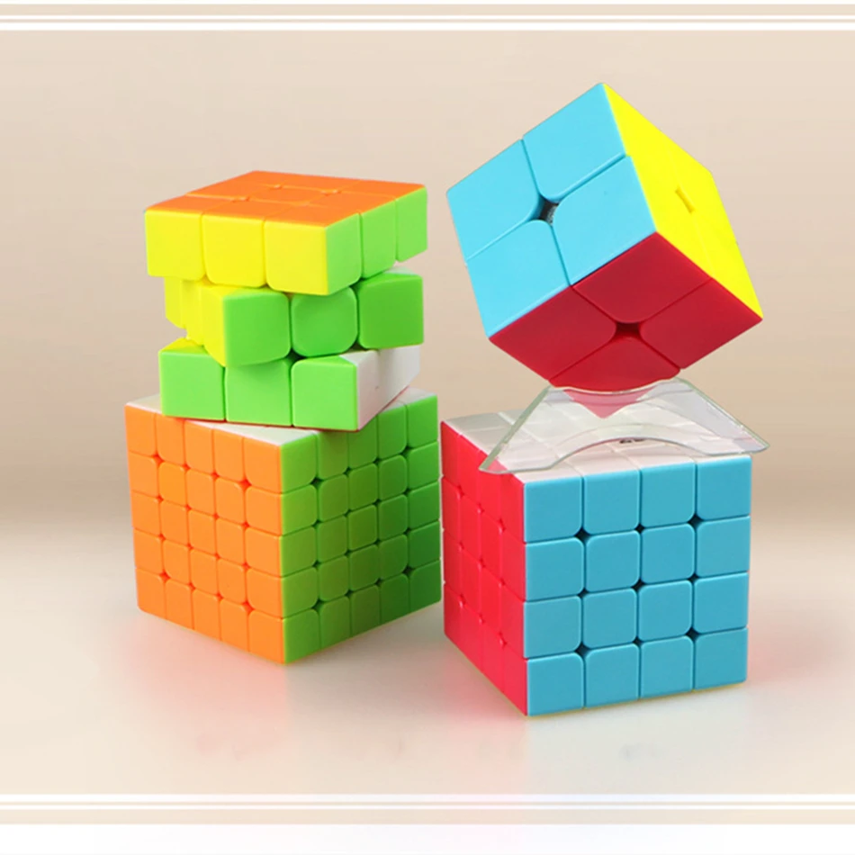 Набор волшебных кубиков Qiyi 2X2 3x3 4x4 5x5 Пирамида Skew Megaminx кленовый лист кубик рубик