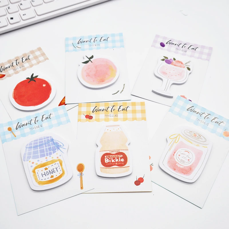 Креативный мультяшный блокнот милые фруктовые липкие нотки офисное украшение