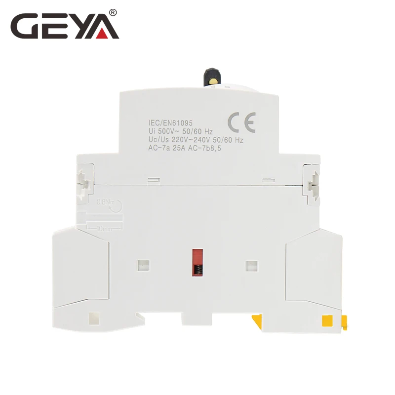 GEYA 2P 40A 63A 2NC ручной тип бытовой модульный din рейку контактор переменного тока AC220V