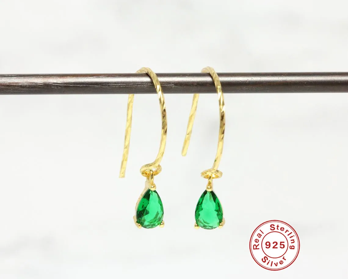 Женские серьги-гвоздики с кристаллами циркония ROXI зеленые Разноцветные Летние