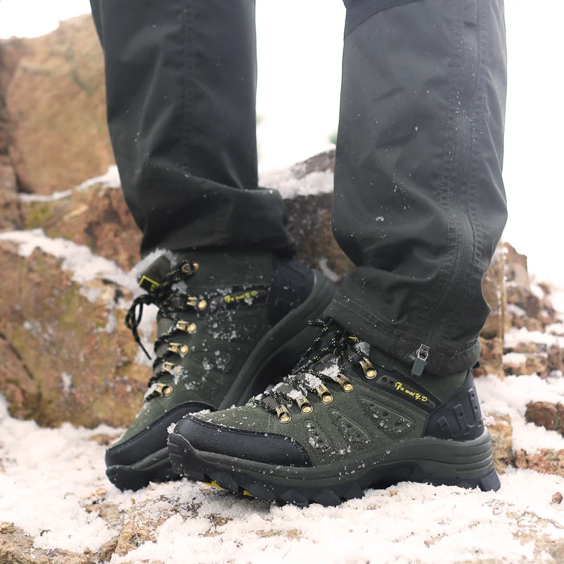 Модные размеры 36-47 мужские походные ботинки зимние теплые брендовые уличные