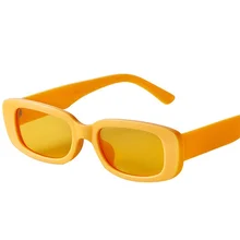 2021 New Fashion Small Rectangle Colorful Women Sunglasses Retro Candy Color Shades UV400 Men Square