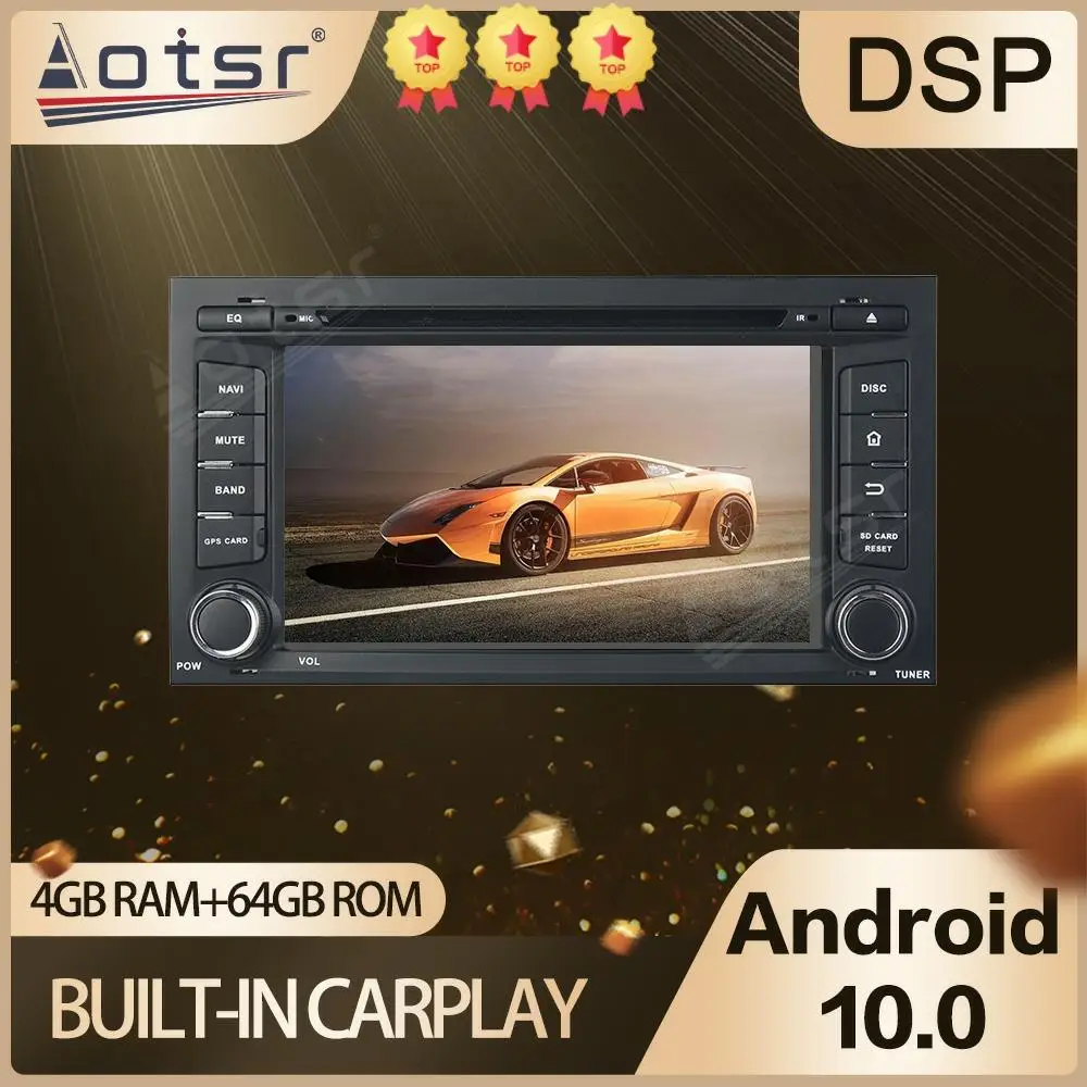 Автомобильный DVD плеер с GPS Навигатором Android 10 0 64 ГБ для Seat Leon 2012 2017 автомобильное