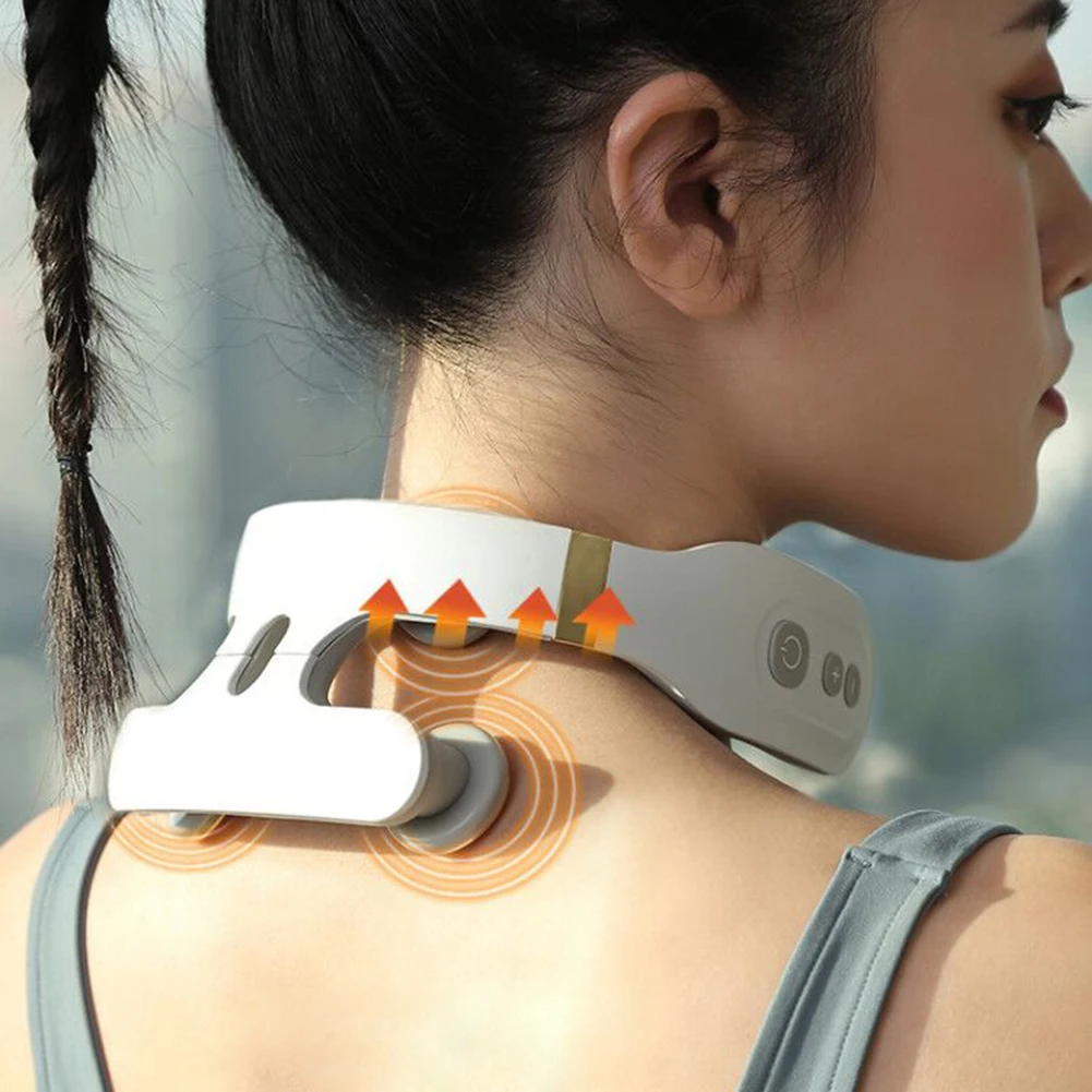 

New 3 Modes Neck Massager Wireless Cervical Vertebra Physiotherapy Smart Neck Massager Pulse Health Care Pain Relief Tools