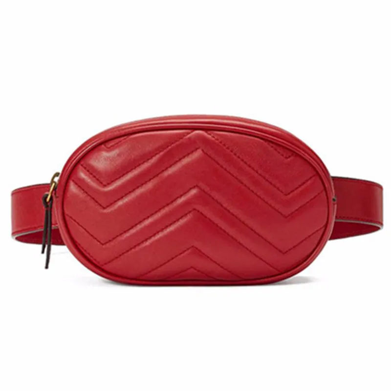 

Waist Bag Women Waist Fanny Packs Belt Bag Luxury Brand Leather Chest Handbag Red Black Color 2018 New Fashion Hight Quality