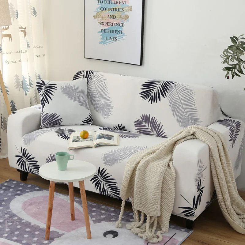 Модный чехол для дивана с узором в виде перьев полотенце мебель гостиной