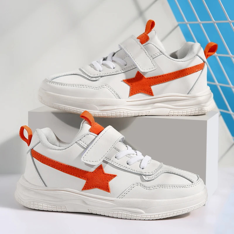

Children Sneakers Casual Breathable Boy Flats Soft Non Slip Skateboarding Shoes Footwear Spring Outdoor White Canvas Shoes Kids