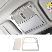 for nissan navara 2017 2018 2019 2020 stainless silvery car front reading lampshade panel cover trim car accessories styling