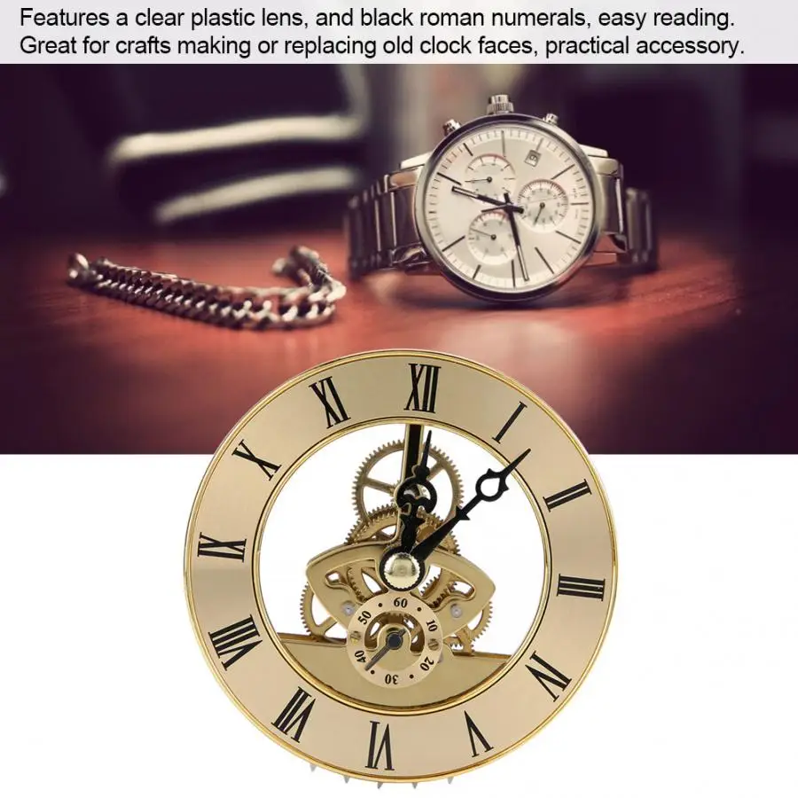 86 мм Встроенные часы вставка кварцевые головка часов римские цифры DIY настольный