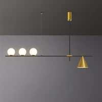 dining room chandeliers nordic style creative dining table pendant light modern personality simple magic beans long bar lamps