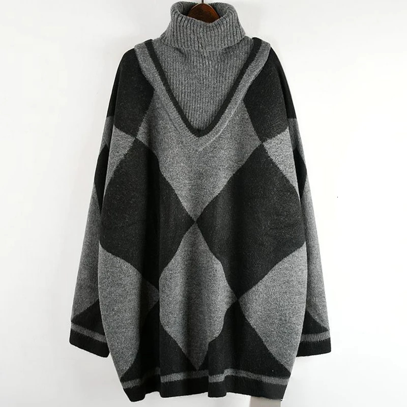 Женский трикотажный свитер CHICEVER с высоким воротом и длинным рукавом зимний 2020 |