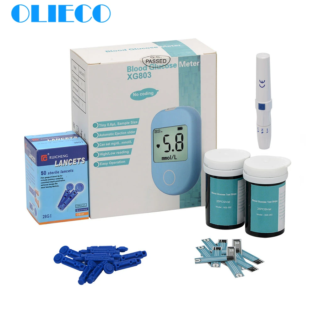 2 единицы mmol/L& mg/dl измеритель уровня глюкозы в крови с полосками Lancets Pen 0.6ul медицинский измеритель уровня сахара в крови глюкометр диабет авто код