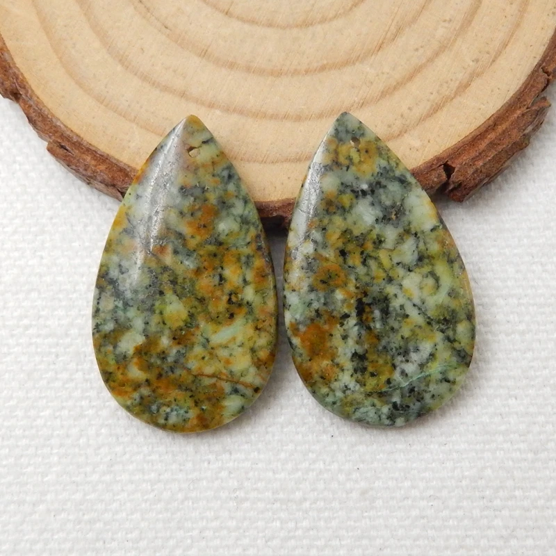

On Sale Water Drop Natural African Turquoise Front Drilled Fashion Earring Bead 30x18x5mm 8.3g