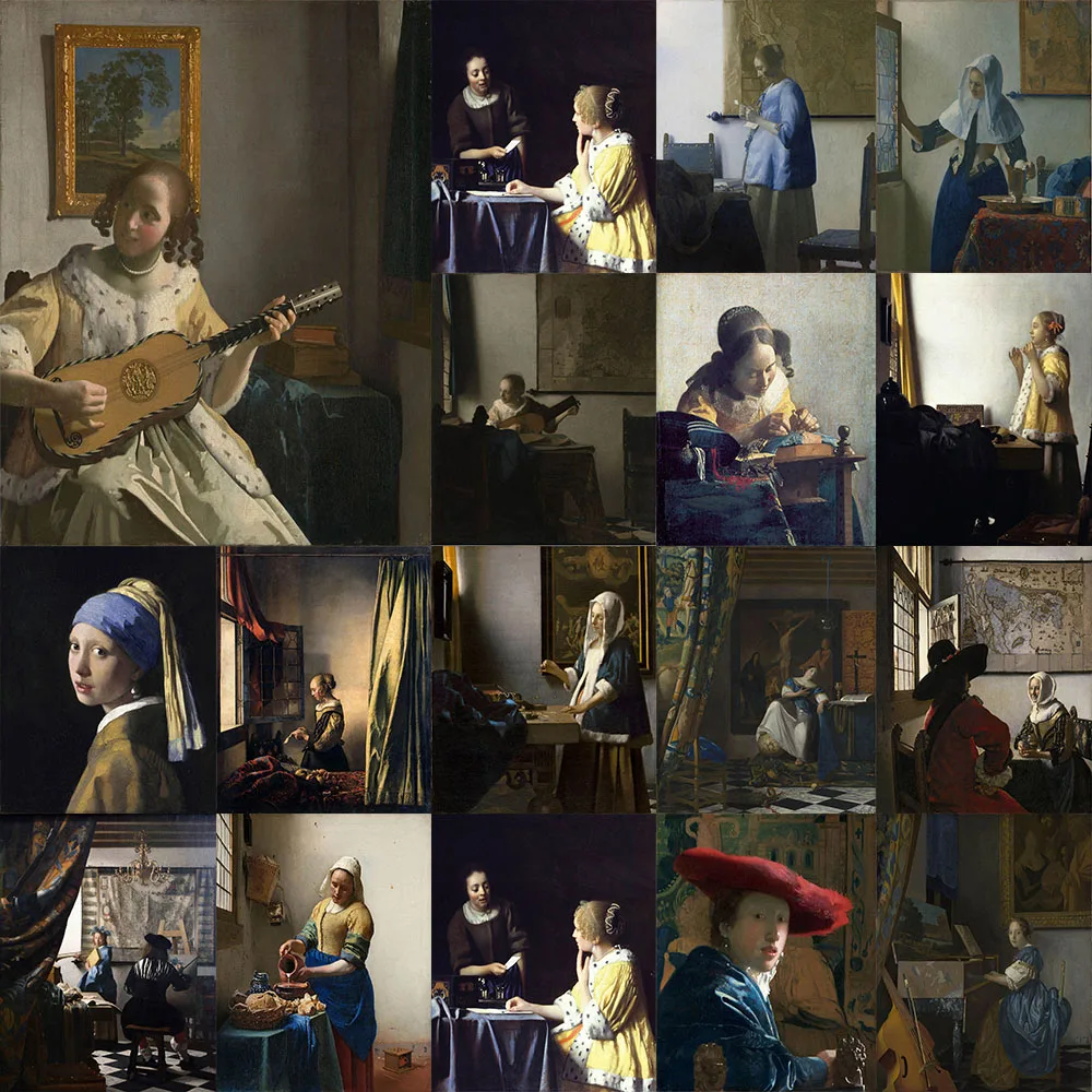 

World Famous Painter Johannes Vermeer Series Diamond Painting Cross Stitch Mosaic Home Decoration