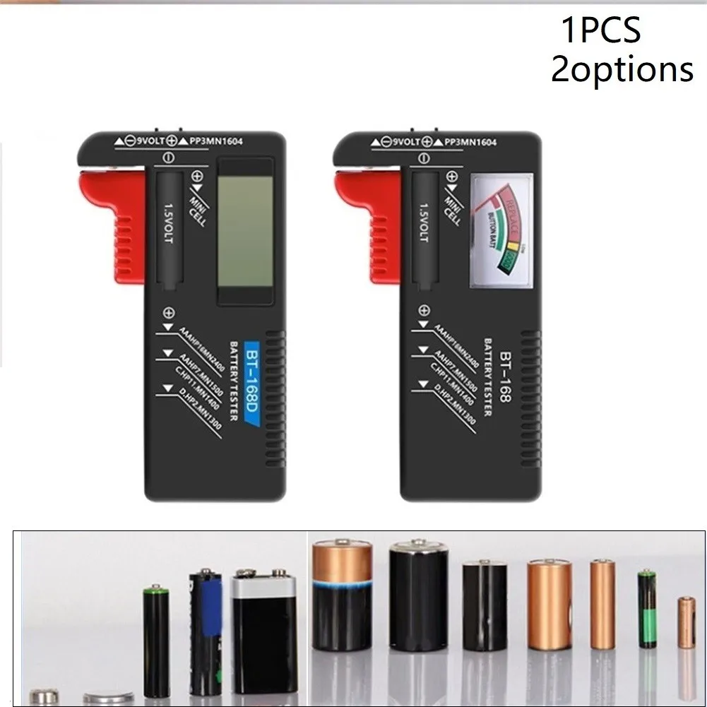 

BT-168 BT-168D Digital Battery Capacity Tester Charge Level Indicator Electronic Load Monitor Check Power Supply For AAA C D