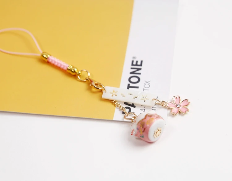 1 шт. милый брелок Sakura Flower Fortune Cat подвеска сумка для телефона|Брелоки| |