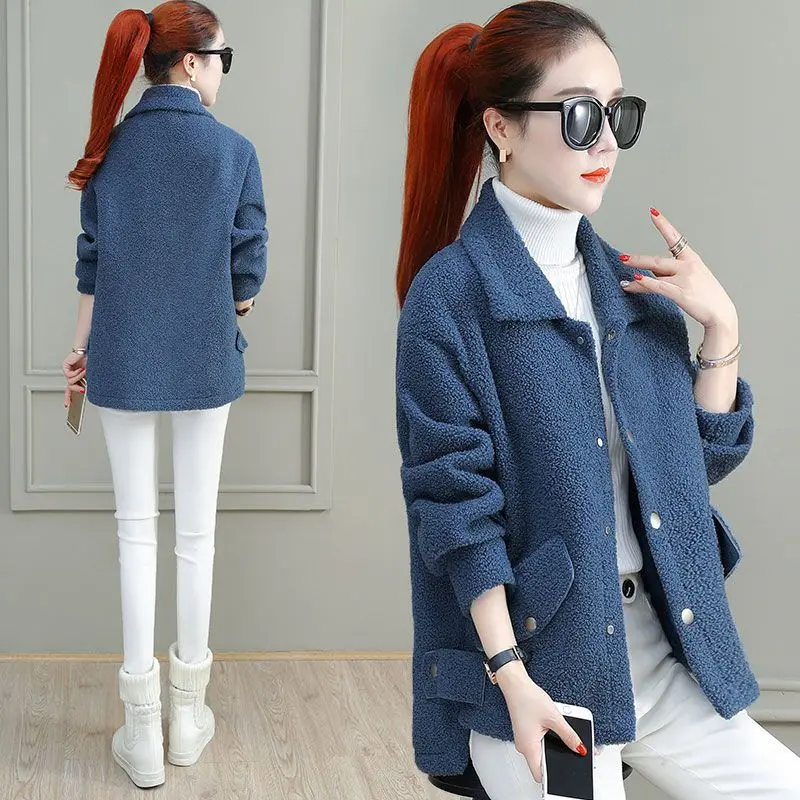 

Women's Jackets Coats Women's Korean Version of Loose-Fit New Autumn and Winter Woolen Coat