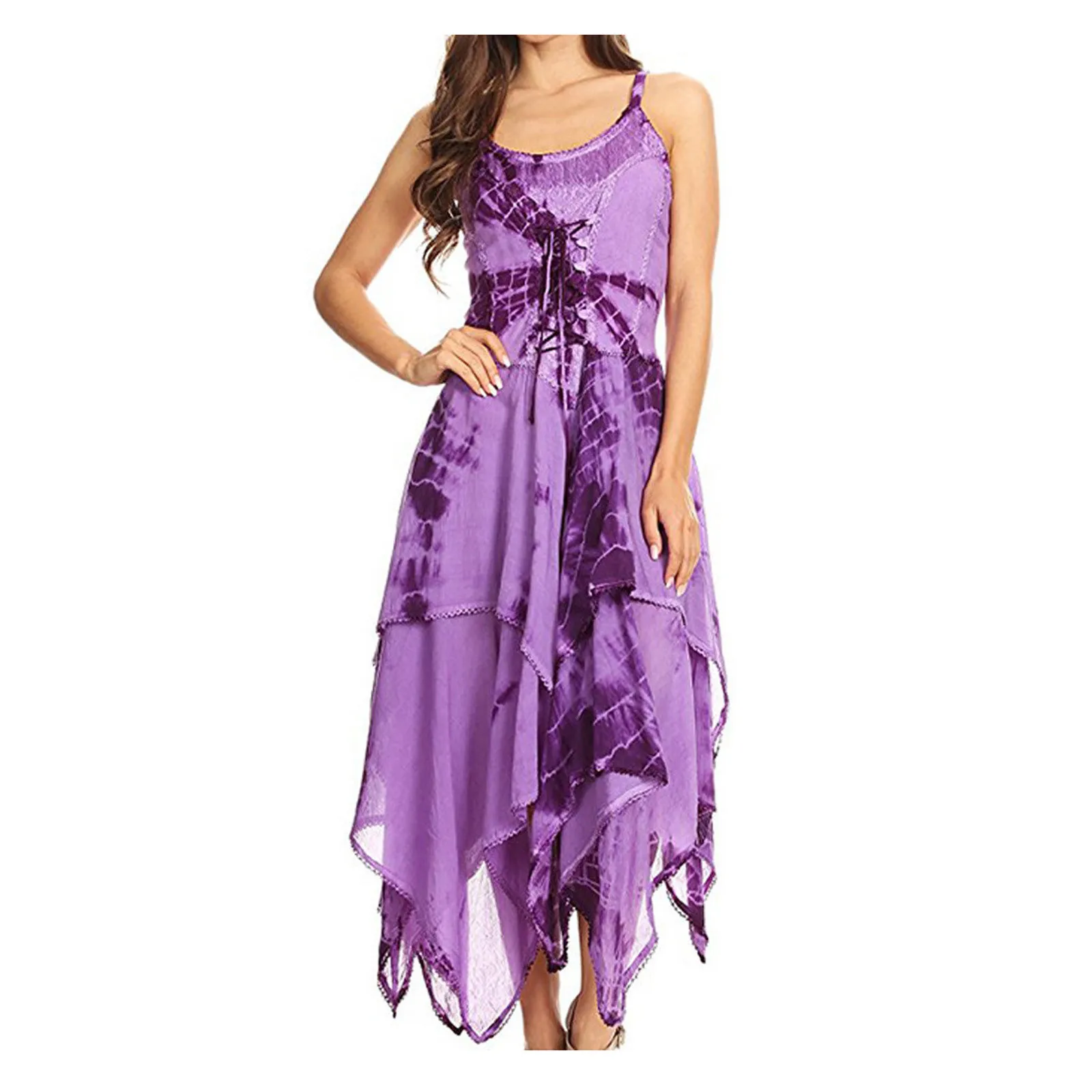 2021 Летний Пляжный праздничный сарафан женское платье с принтом романтичное на