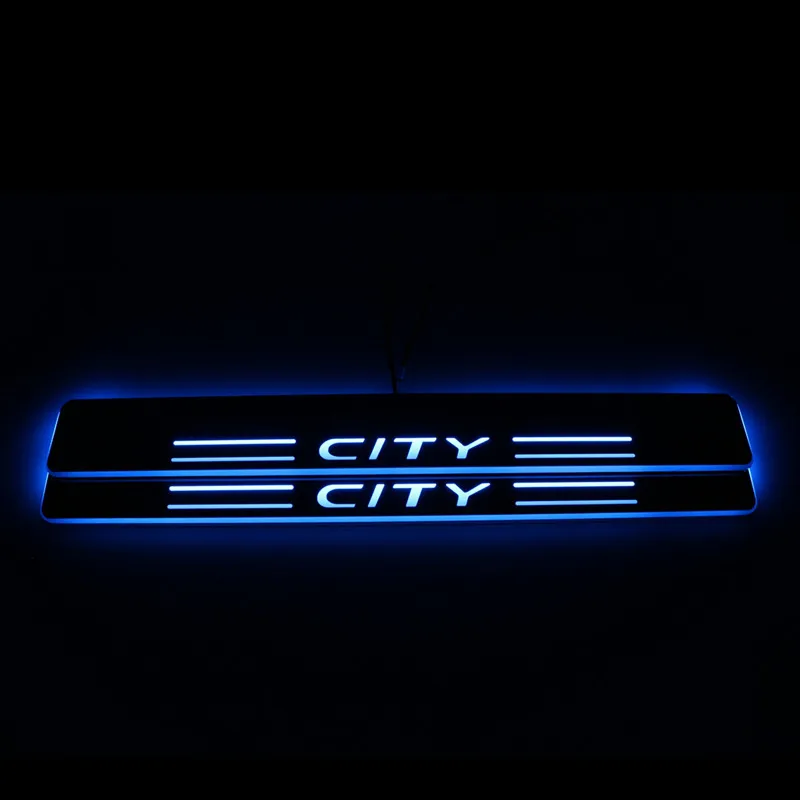 Светодиодная подвижная педаль SNCN для Honda City 2012 ~ 2020 автомобильная акриловая