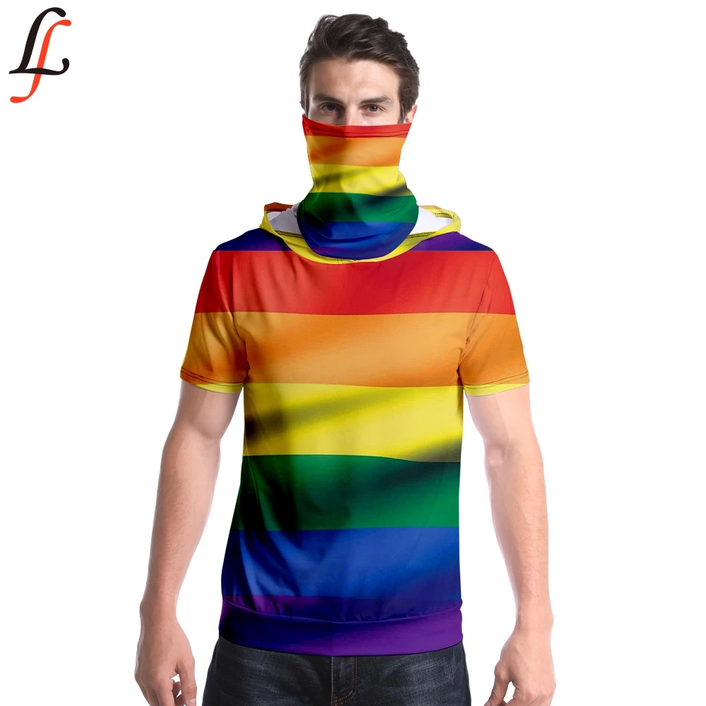 ЛГБТ шарф плюс футболка толстовка K популярная Повседневная Футболка Harajuku с