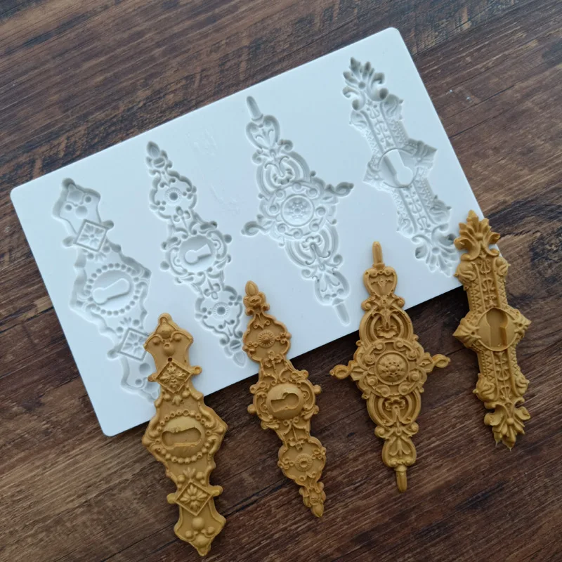 

3D европейские рельефные силиконовые формы для помадки, формы для границы торта, форма для шоколада, инструменты для украшения торта, Аксесс...