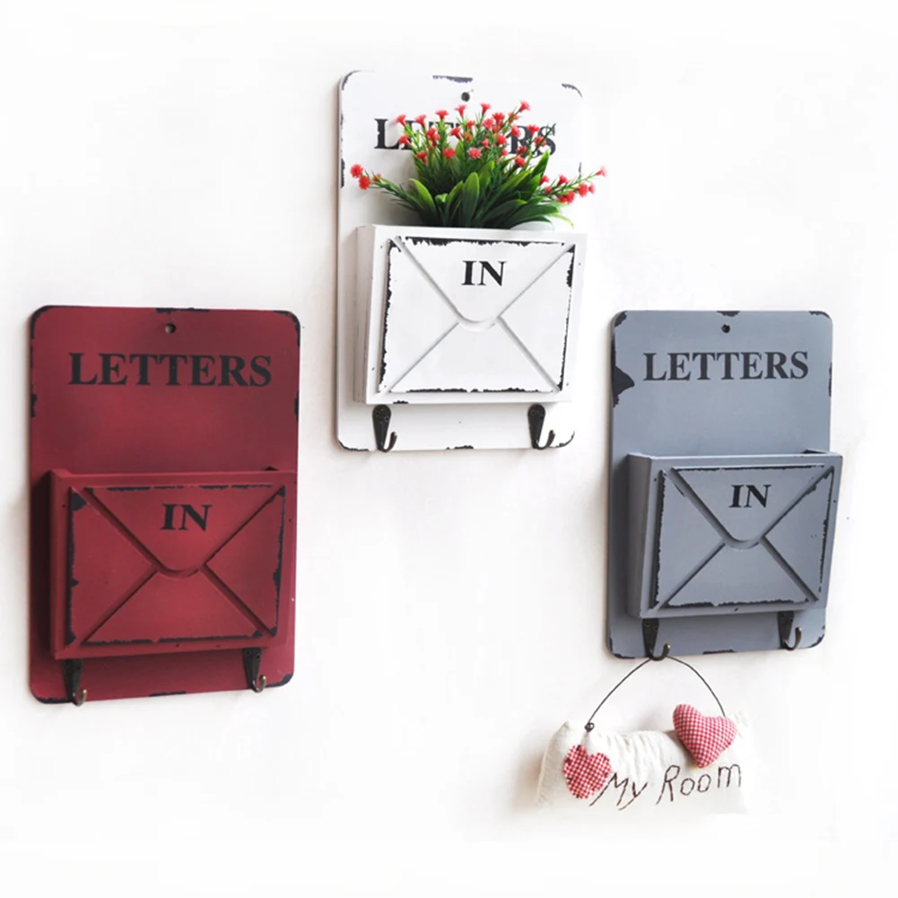 Деревянная декоративная настенная полка коробка для хранения вещей вешалка
