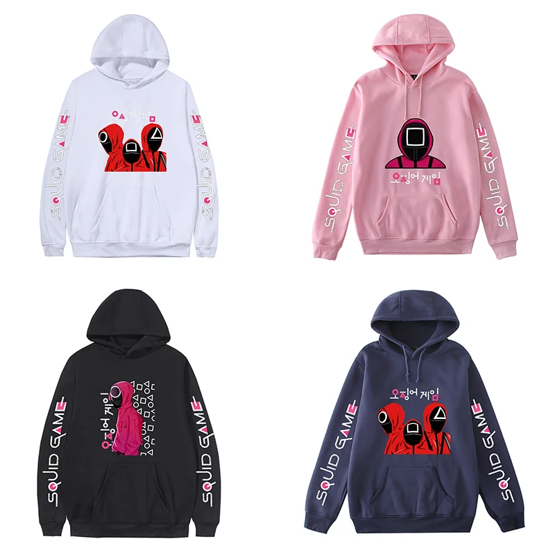 

Свитер для мужчин и женщин, Аниме игра кальмар, худи, одежда на осень/зиму, свитер, Спортивные кофты