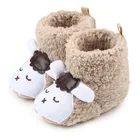 Зимние детские ботинки в виде милой панды, теплые флисовые ботинки с хлопковой подкладкой, Детские ботиночки, оптовая продажа, зимняя обувь для младенцев 0-18 месяцев