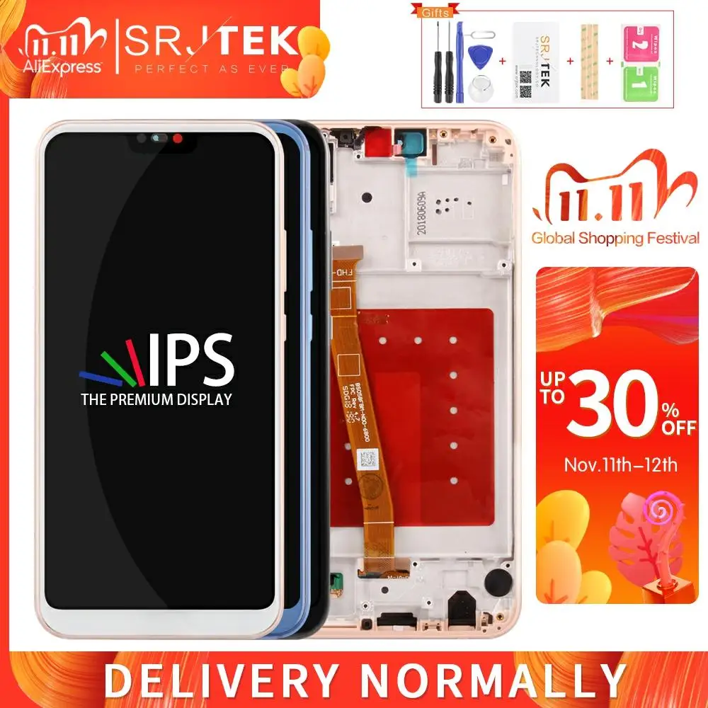 Для HUAWEI P20 Lite дисплей ЖК Сенсорная стеклянная панель Замена для Huawei Nova 3e рамка