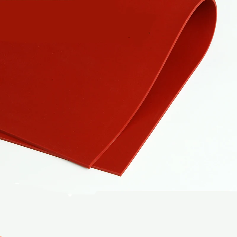 

red Silicone rubber sheet High Temperature Resistance 100% Virgin Silikon Rubber Pad board Insulation thermotolerace 500x500mm