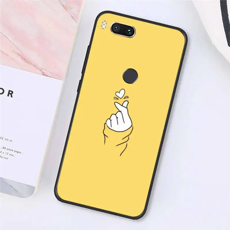 

Great Art Yellow Aesthetic letter Phone Case For Xiaomi Redmi note 7 8 9 t k30 max3 9 s 10 pro lite Luxury brand shell funda