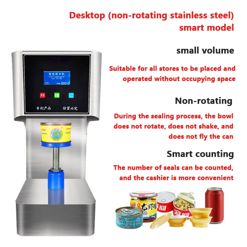 

Automatic Can Sealing Machine Paper Cans Tinplate Sealing Machine Seafood Cans Fried Rice Sealing Machine Beer Can Sealing EB