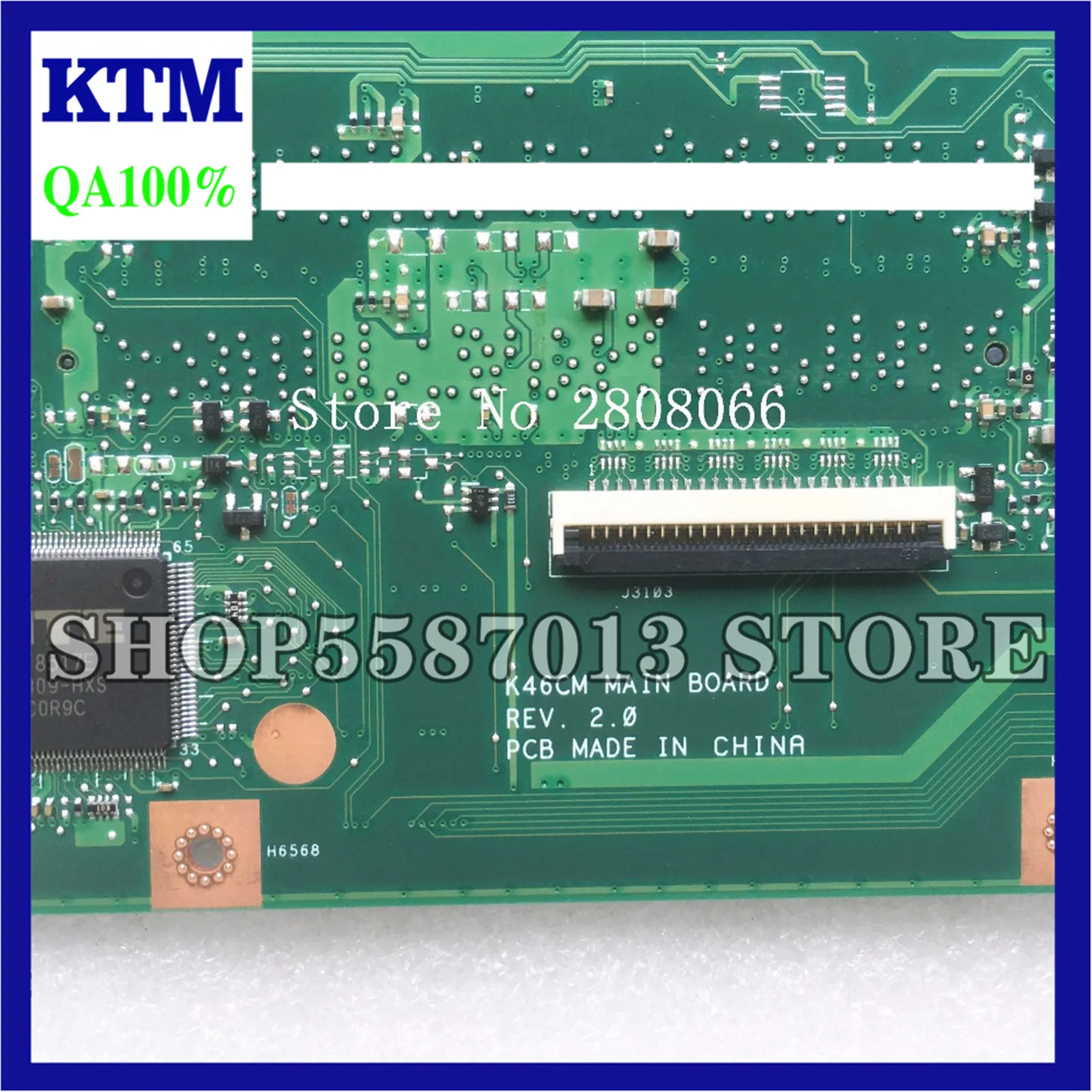 

KEFU K46CB For ASUS K46CM K46CB A46C K46C Laptop Motherboard new Motherboard rev2.0 i5-3317U CPU GT740 Test Motherboard