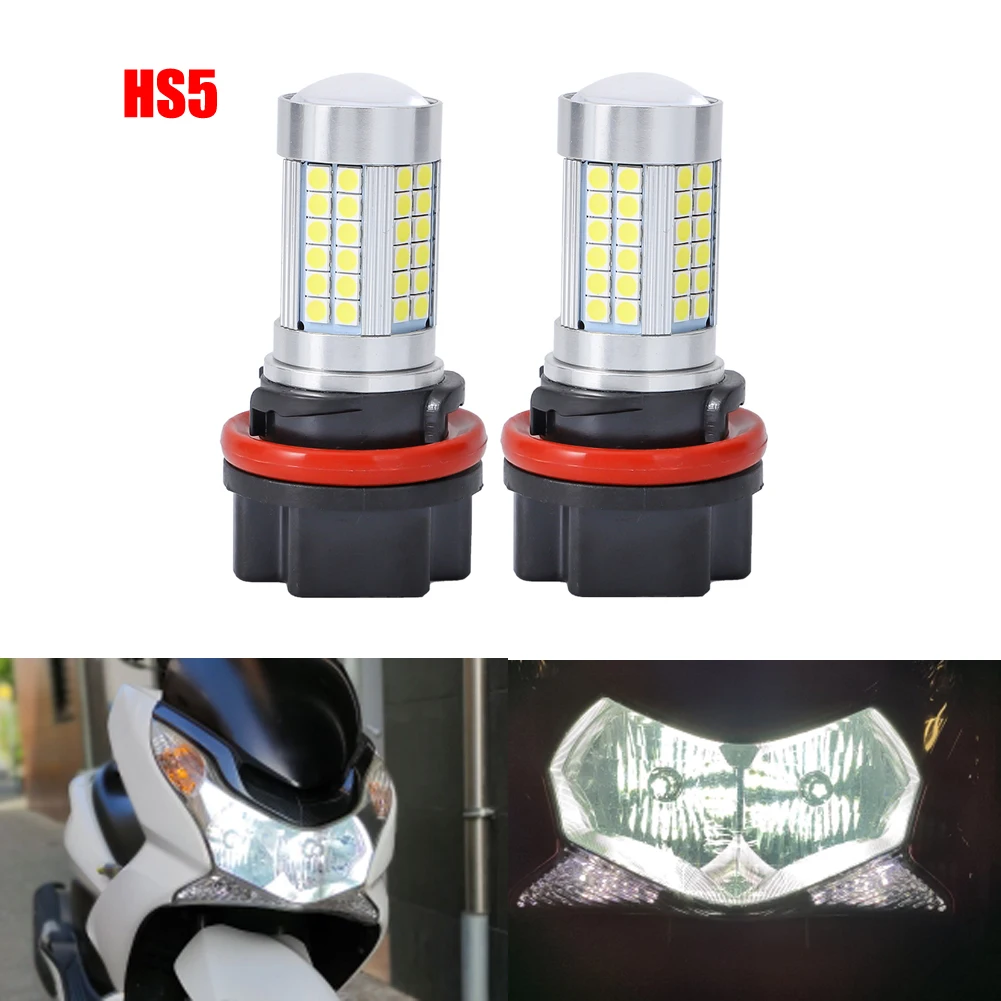 2Piece High Low Beam Lamp LED Headlight Motorcycle Light Bulb White For Honda PCX 125 150 PCX125 PCX150 Yamaha Suzuki HS5 P23T