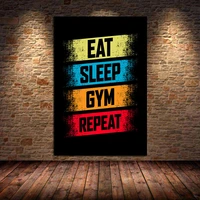 eat sleep game repeat gaming canvas painting gamer poster and prints cuadros wall art for boys room decorative playroom unframed