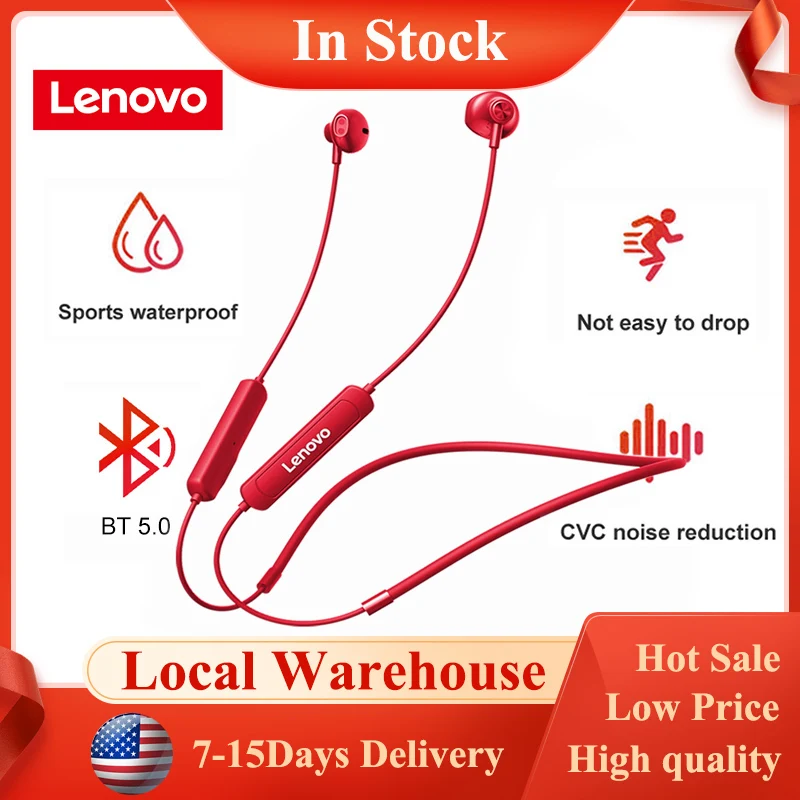 

Lenovo SH1 Wireless Earphone Bluetooth 5.0 Headset Waterproof Magnetic Neckband Earbuds Sport Headphones With Microphone