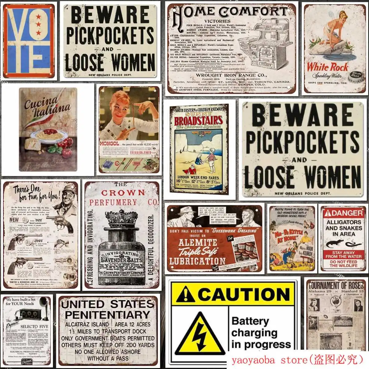 Новый оловянный знак Остерегайтесь карманников и свободных женщин алюминиевая