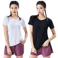 womens t shirts yoga shirts breathable short sleeve gym fitness tops running workout sport t shirts summer white t shirt women