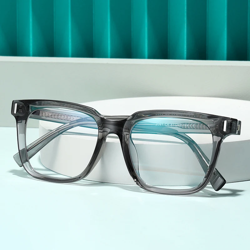 TR90 Blue Light Blocking Men's Square Glasses Radiation Protection Eyeglasses Women Transparent Fashion Eyewear