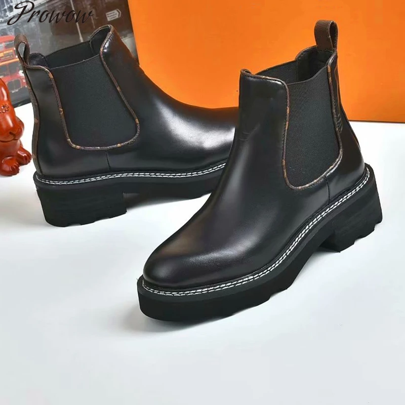 

Prowow New Winter pure color round toe Classic boots zip warm women snow boots comfortable shoes Platform Boots Zapatos Mujer