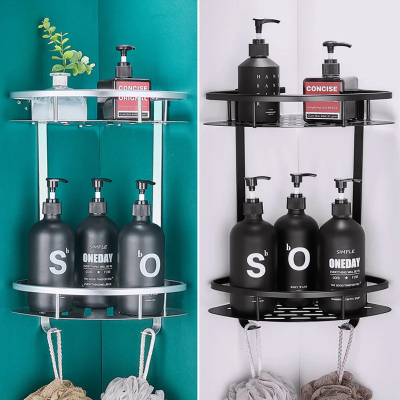 2 и 3 яруса угловой держатель для хранения полки ванной шампуня душа кухни стеллаж