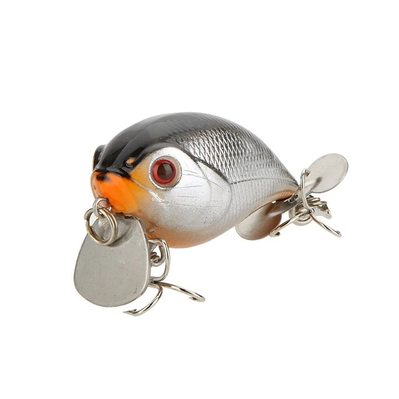 Приманка для рыбной ловли 14 г 5 см с маленьким толстым диском и тройным крючком 1 м