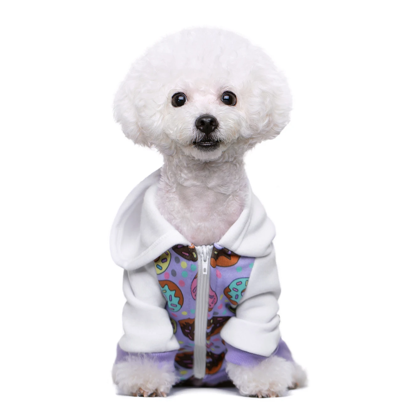 Куртка для собак с изображением французского бульдога зимняя одежда щенков