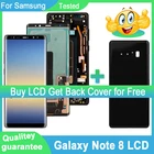 ЖК-дисплей Super AMOLED для Samsung Galaxy Note 8, 6,3 дюйма, N9500N950F, сенсорный экран, запасные части, задняя крышка