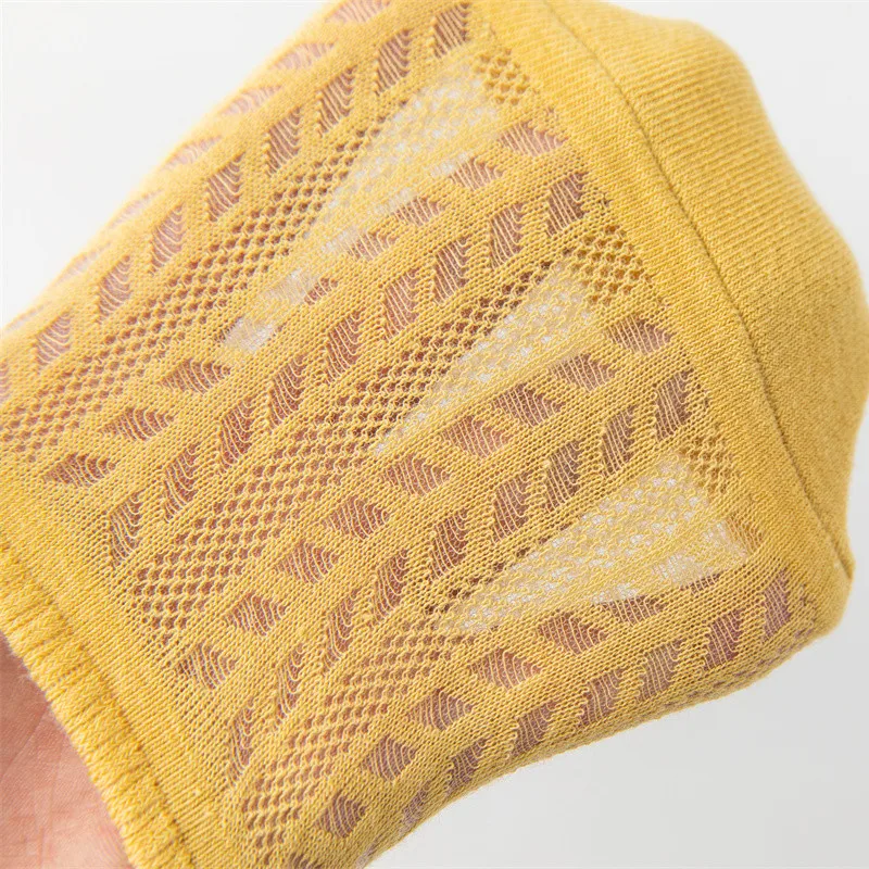 

5 Pairs new style Women Silicone non-slip invisible Socks Summer Solid candy Color Mesh Ankle Boat Socks Cotton Slipper No show