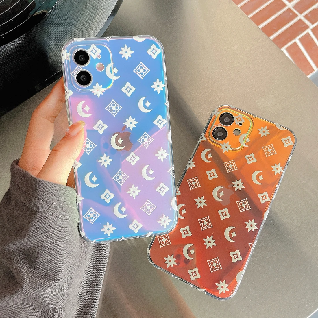 Гальванизированный лазерный цветочный чехол для телефона iPhone 11Promax 11 12 12Pro 12promax 7