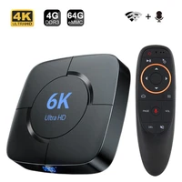 6k hd 3d smart tv box media player network digital 4g 64g support wifi wlan youtube voice assistant set top box