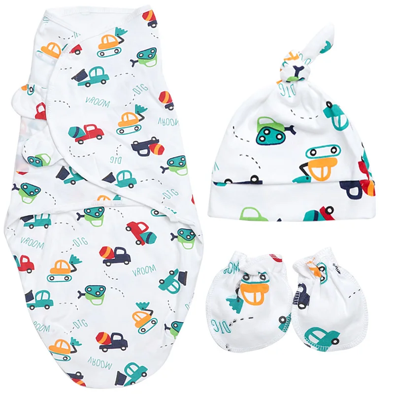 car size L 3 шт./партия, дропшиппинг, пеленка одеяла для младенцев, пеленка одеяла, конверт для новорожденных, марлевый подгузник, милый спальный мешок, аксессуары для коляски - Цвет: car size L